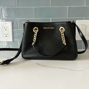MICHAEL KORS TEAGEN SMALL MESSENGER CROSSBODY BLK